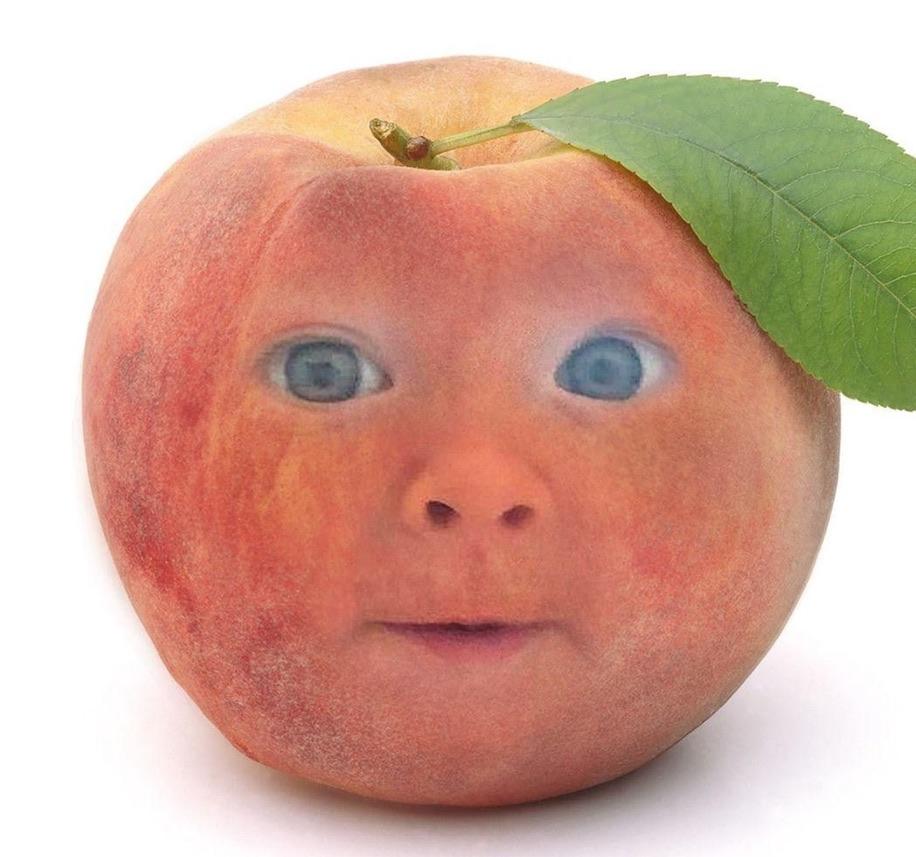 Peach with face